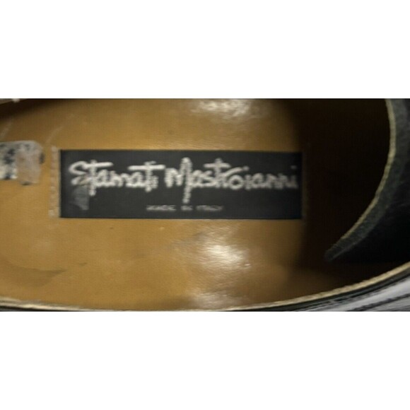 Stamati Mastroianni 11.5 N Handmade In Italy Black Oxford Shoes  With Toe Cap main image 6